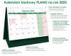 Kalendarz 2025 PLANO stojący na twardej podstawce